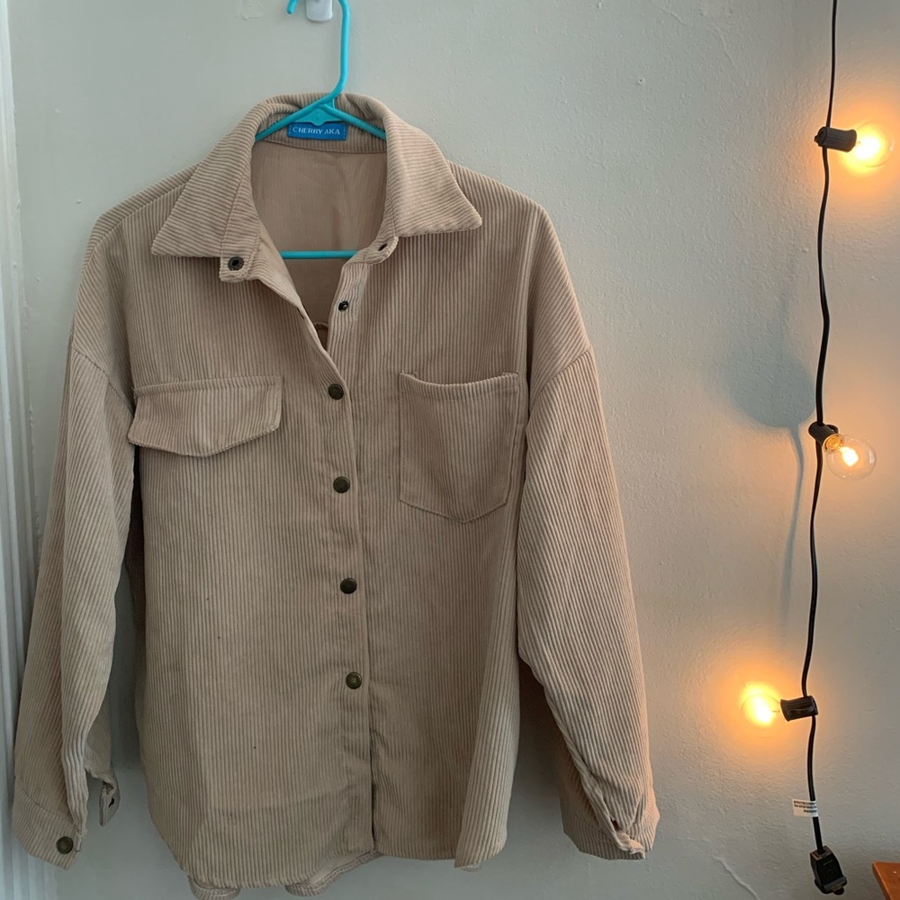 Corduroy button-up shirt